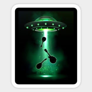 Mandolin Alien Abduction Sticker